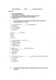 English Worksheet: quiz comparatives and other grammar things plus rubrics for speech
