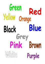 English worksheet: Colours