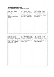 English worksheet: Reading comprehension!