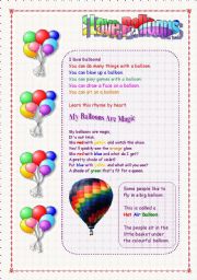 I Love Balloons - Easy Reading and Rhymes