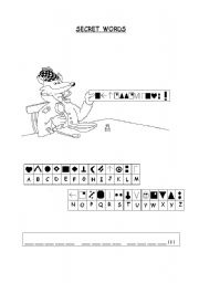 English worksheet: SECRET WORDS