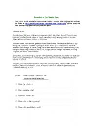 English Worksheet: Simple Past Exercise - Meet Barack Obama