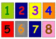 English worksheet: Numbers - Memory game