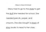English Worksheet: ST story