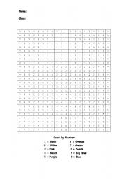 English worksheet: Color by Number