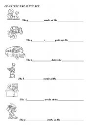 English Worksheet: comunity workers 