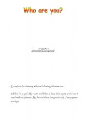 English Worksheet: Draw the face