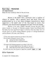 English worksheet: different activities