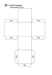 Blank dice - customise for own use - ESL worksheet by gizmogwai