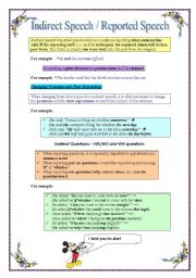 English Worksheet: Reported Speech