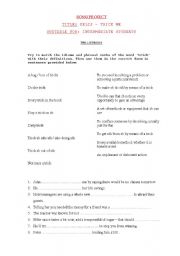 English Worksheet: SONG PROJECT - TRICK ME