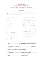 English worksheet: SONG PROJECT - TRICK ME