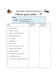 English Worksheet: Present perfect practice