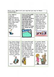 English Worksheet: Various role plays for conversation