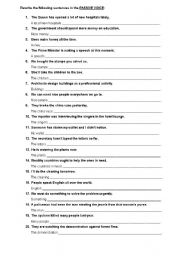 English Worksheet: Passive Active Voice