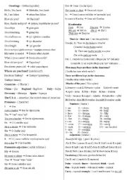 English worksheet: worksheet for 5th class students