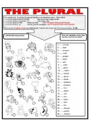 English Worksheet: THE PLURAL