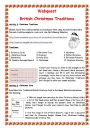 English Worksheet: British Christmas Traditions