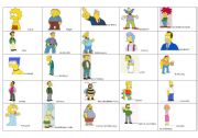 English Worksheet: Guess Who simpsons Game