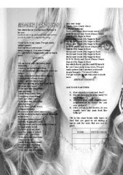 English Worksheet: candy shop by madonna