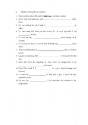 English Worksheet: second conditinal exercise