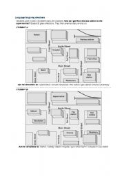 English Worksheet: get directions, fun game