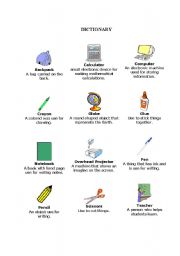 English Worksheet: Picture Dictionary