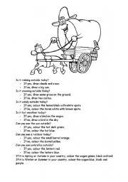 English Worksheet: Wagon Glyph