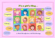 English Worksheet: Its A Girls Thing