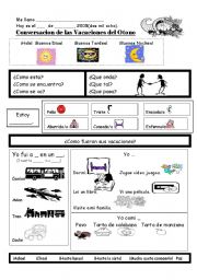 English Worksheet: Fall Vacation Conversation