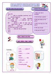 English Worksheet: Past Simple