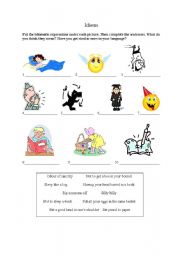 English worksheet: Idioms