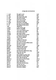 English worksheet: SPELLING LIST 1st LEVEL