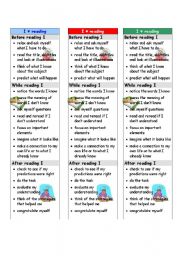 Reading strategies bookmarks