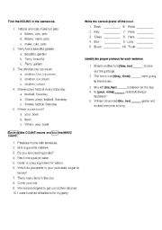 English Worksheet: English test