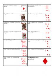 English Worksheet: Talking cards