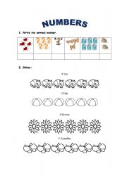 English worksheet: Numbers