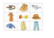 English worksheet: Fashion flashcards (1/3)