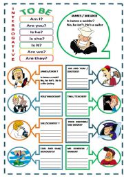 English Worksheet: VERB TO BE - INTERROGATIVE FORM