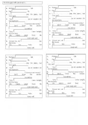 English worksheet: can- cant 