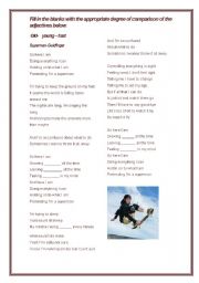 English worksheet: Superman ( Tony Halk Theme)