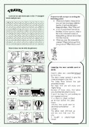 English Worksheet: Travel