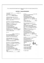 English worksheet: Unwritten - Natasha Bedinfield