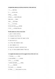 English Worksheet: Verb to be 2