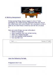 English worksheet: A Writing Assignment