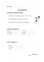 English Worksheet: All about us