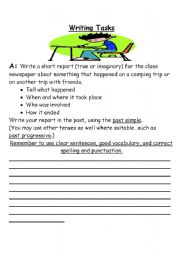 English Worksheet: Writing Tasks