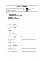 English worksheet: jobs / a or an