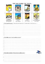 English Worksheet: Mike has toured the world