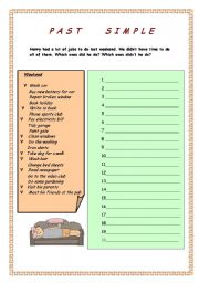 English Worksheet: Past Simple